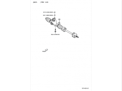 Shaft - steering housing II